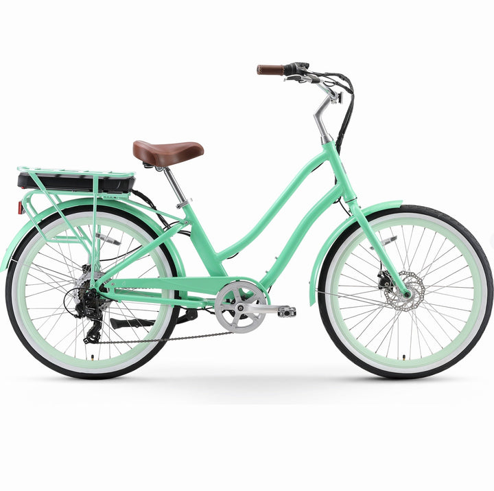 EVRY journey 500W Commuter Hybrid Bike Commuter Electric Bikes Mint Green 2