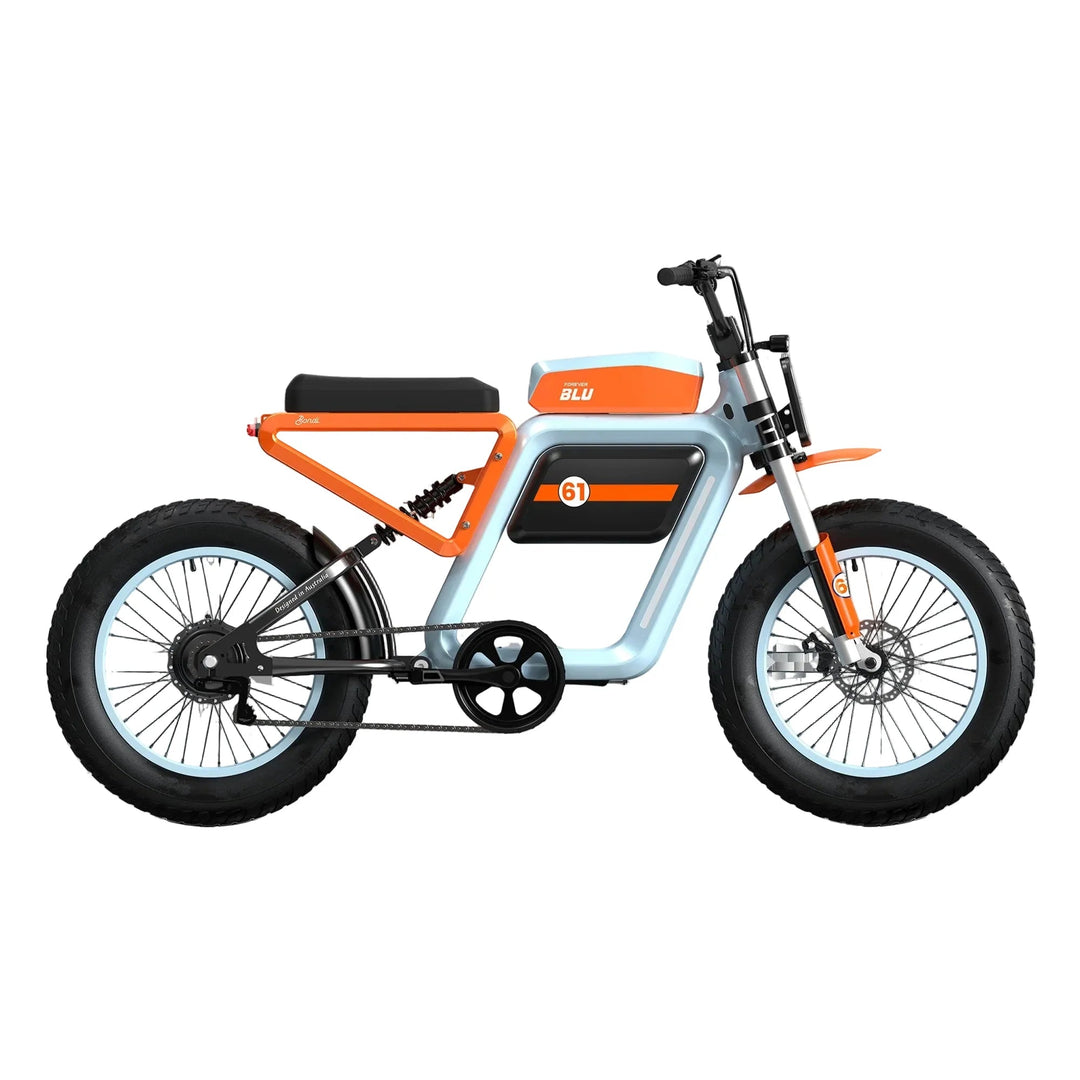 FOREVER BLU BONDI Moped Style E-Bike Moped-Style Electric Bikes Racing Oil 7