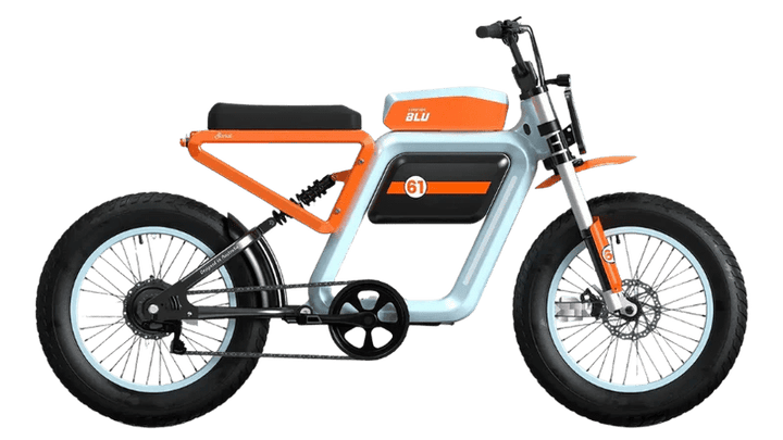 FOREVER BLU BONDI Moped Style E-Bike Moped-Style Electric Bikes Racing Oil 13