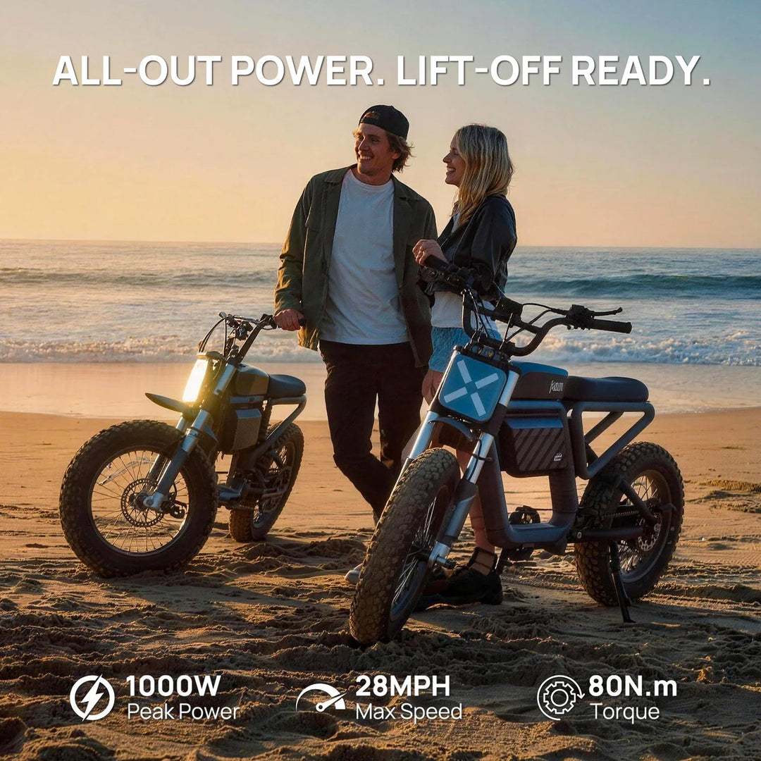 FOREVER BLU BONDI Moped Style E-Bike Moped-Style Electric Bikes Racing Oil 8