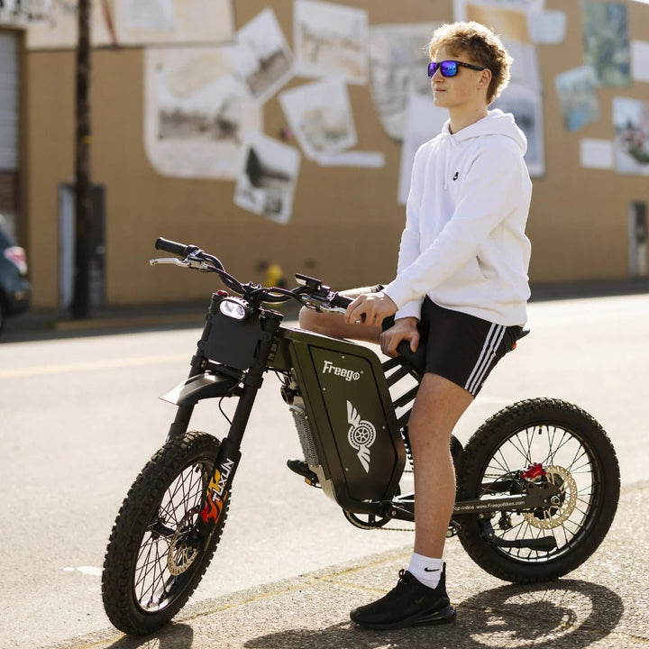 Freego X1 Series Agile All-Terrain Electric Dirt Bikes with Pedals Freego Dirt E-Bike X1 Standard 6