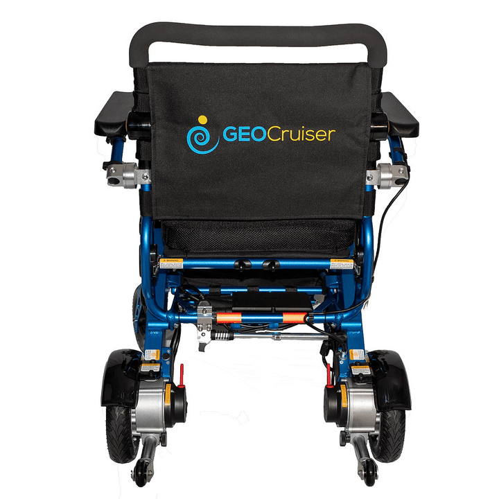 Geo Cruiser DX Electric Wheelchair – Folding, Airline Approved, 56 lbs Folding Electric Wheelchairs Royal Blue 12