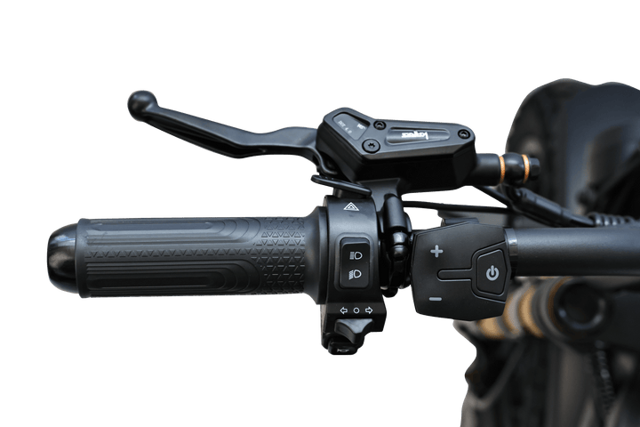 Goat Power King Goat V3 Electric Bike 8500W 70MPH Moped Style Ebike Moped-Style Electric Bikes All Black - Pedals 10