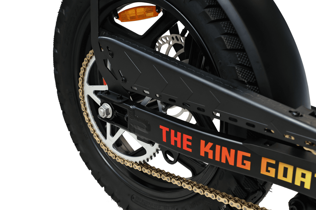 Goat Power King Goat V3 Electric Bike 8500W 70MPH Moped Style Ebike Moped-Style Electric Bikes All Black - Pedals 41