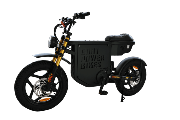 Goat Power King Goat V3 Electric Bike 8500W 70MPH Moped Style Ebike Moped-Style Electric Bikes All Black - Pedals 4