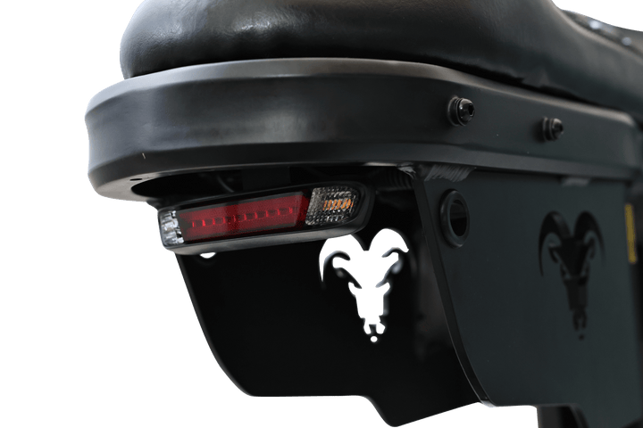 Goat Power King Goat V3 Electric Bike 8500W 70MPH Moped Style Ebike Moped-Style Electric Bikes All Black - Pedals 36