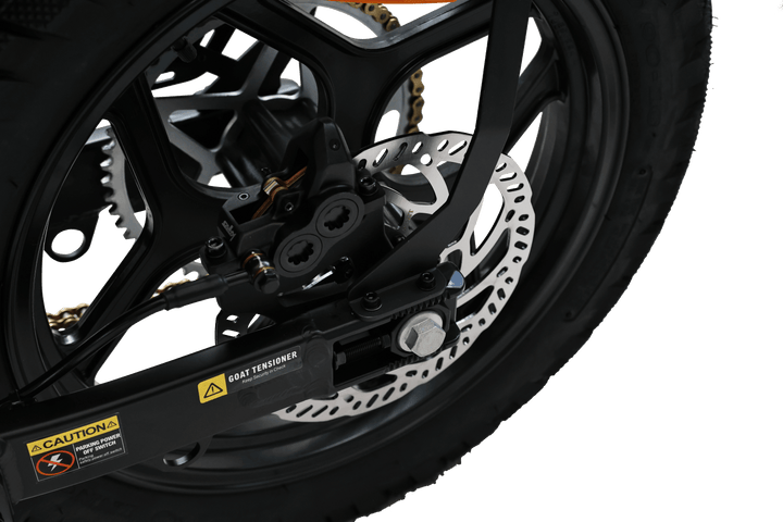 Goat Power King Goat V3 Electric Bike 8500W 70MPH Moped Style Ebike Moped-Style Electric Bikes All Black - Pedals 27