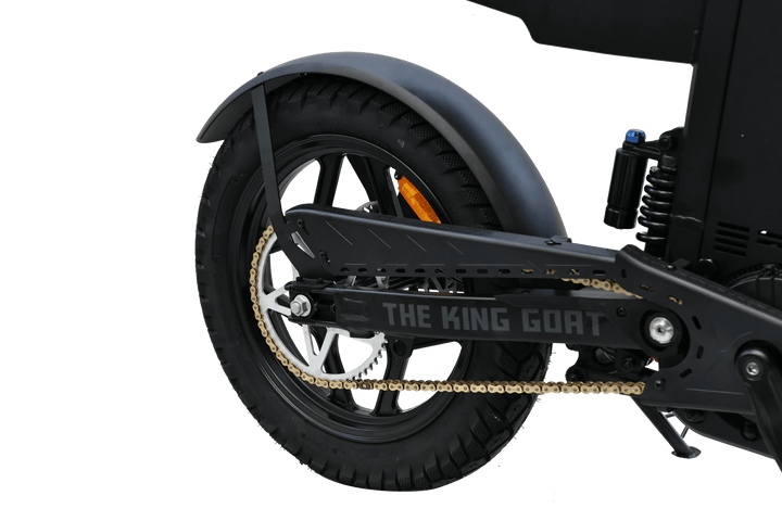 Goat Power King Goat V3 Electric Bike 8500W 70MPH Moped Style Ebike Moped-Style Electric Bikes All Black - Pedals 33
