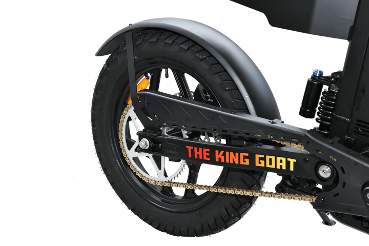 Goat Power King Goat V3 Electric Bike 8500W 70MPH Moped Style Ebike Moped-Style Electric Bikes All Black - Pedals 14