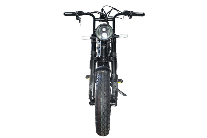 Goat Power Mini Goat Electric Bike 72V 5300W Compact Ebike Moped-Style Electric Bikes Black - Gold Forks - Pedals 8
