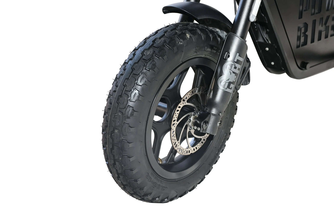 Goat Power Mini Goat Electric Bike 72V 5300W Compact Ebike Moped-Style Electric Bikes All Black - Pedals 6