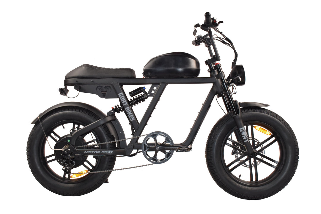 Goat Power Motor Goat V3 Electric Bike 3000W 50MPH Moped Style Ebike Moped-Style Electric Bikes Pedals 16