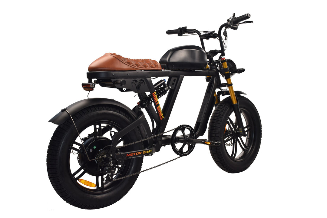 Goat Power Motor Goat V3 Electric Bike 3000W 50MPH Moped Style Ebike Moped-Style Electric Bikes Pedals 26
