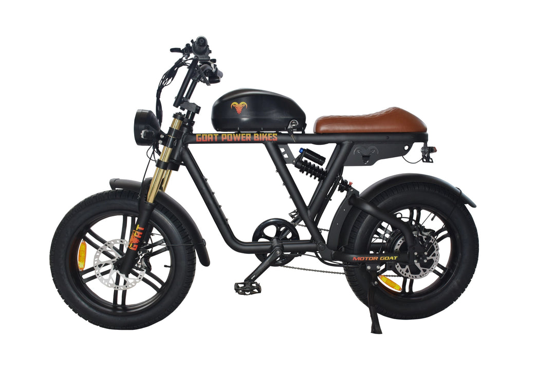 Goat Power Motor Goat V3 Electric Bike 3000W 50MPH Moped Style Ebike Moped-Style Electric Bikes Pedals 8
