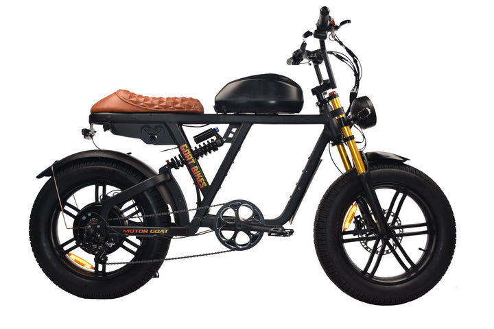 Goat Power Motor Goat V3 Electric Bike 3000W 50MPH Moped Style Ebike Moped-Style Electric Bikes Pedals 15
