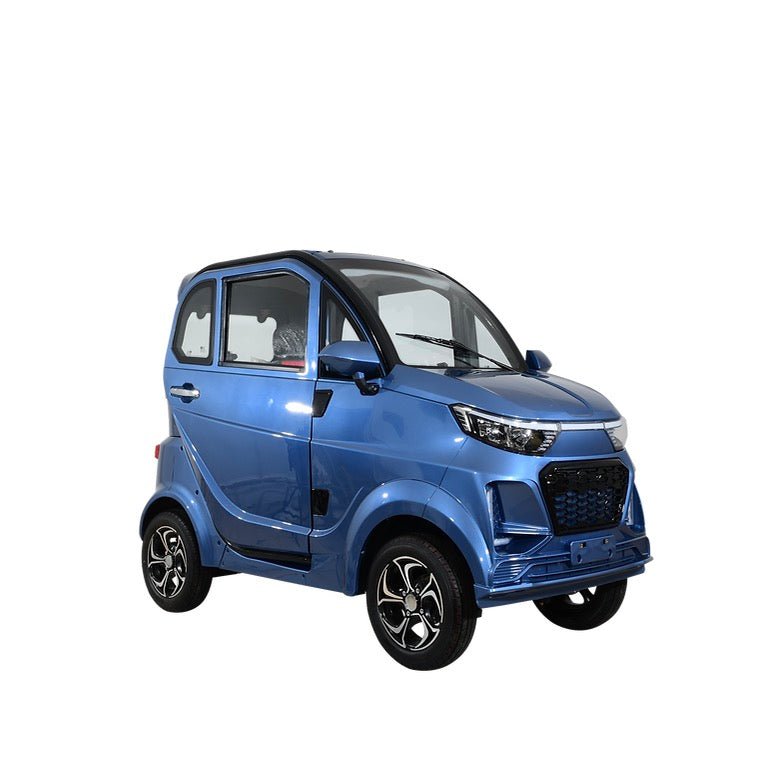 Green Transporter|QExpress All-Weather 4-Wheel Enclosed Electric Mobility Scooter Green Transporter 4-Wheel Mobility Scooter Blue 8