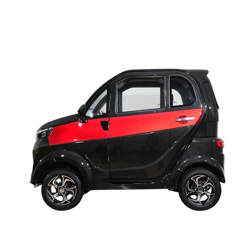 Green Transporter|QExpress All-Weather 4-Wheel Enclosed Electric Mobility Scooter Green Transporter 4-Wheel Mobility Scooter Black/Red 2
