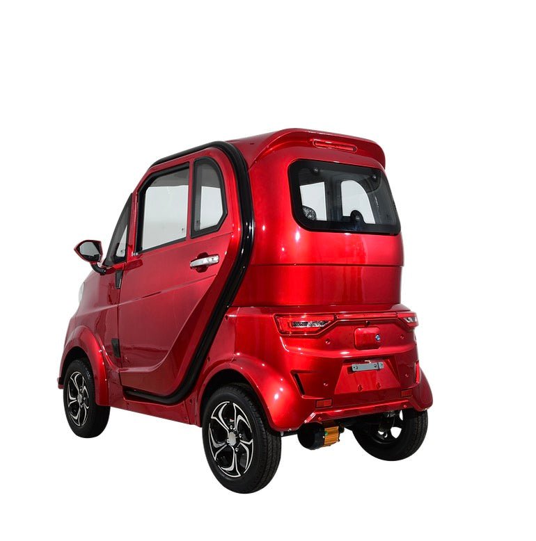 Green Transporter|QExpress All-Weather 4-Wheel Enclosed Electric Mobility Scooter Green Transporter 4-Wheel Mobility Scooter Red 6