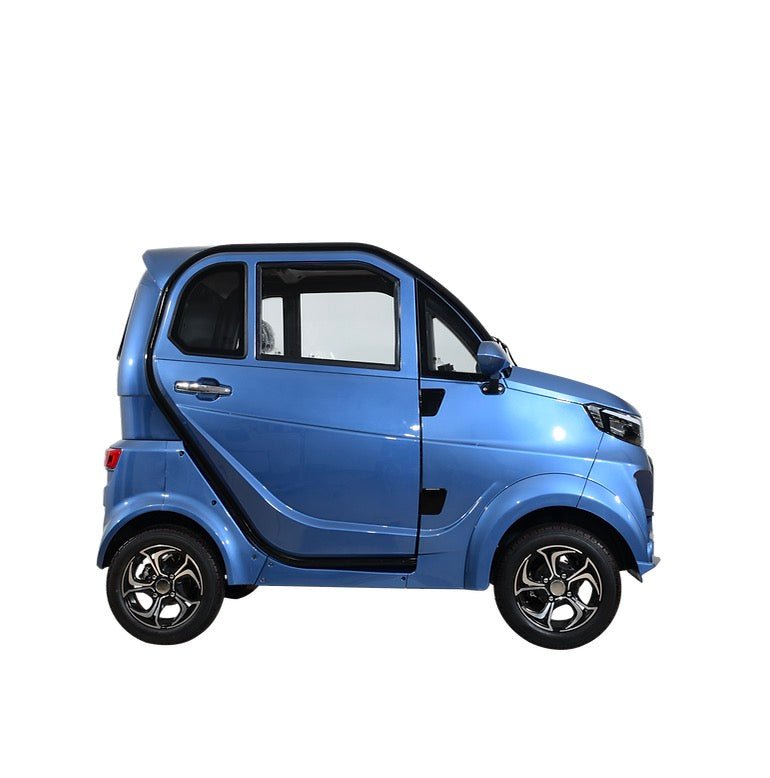 Green Transporter|QExpress All-Weather 4-Wheel Enclosed Electric Mobility Scooter Green Transporter 4-Wheel Mobility Scooter Blue 9