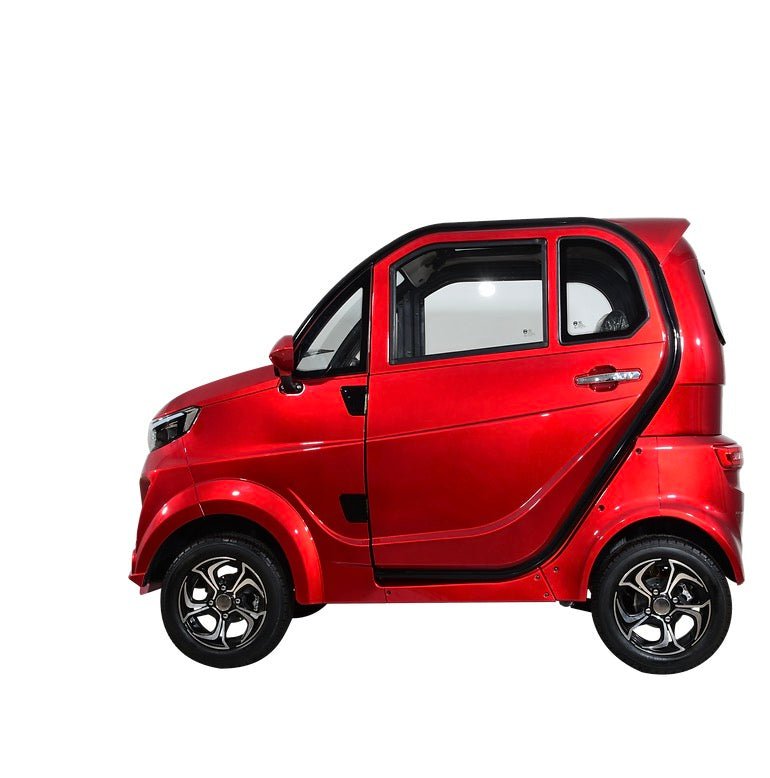 Green Transporter|QExpress All-Weather 4-Wheel Enclosed Electric Mobility Scooter Green Transporter 4-Wheel Mobility Scooter Red 5