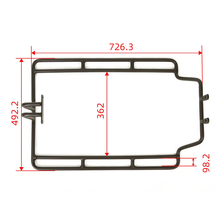 Handrail / Monkey Bar Black for Cargo Ebikes Racks &amp; Fenders 4
