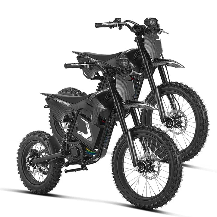 HappyRun F18 2.0 Electric Dirt Bike Combo Dirt Electric Bikes Black X2 2