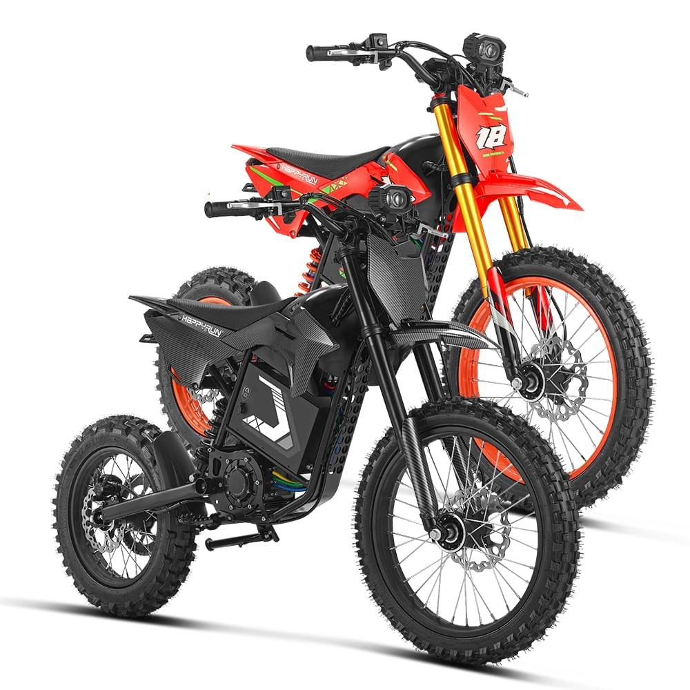 HappyRun F18 2.0 Electric Dirt Bike Combo Dirt Electric Bikes Red + Black 1