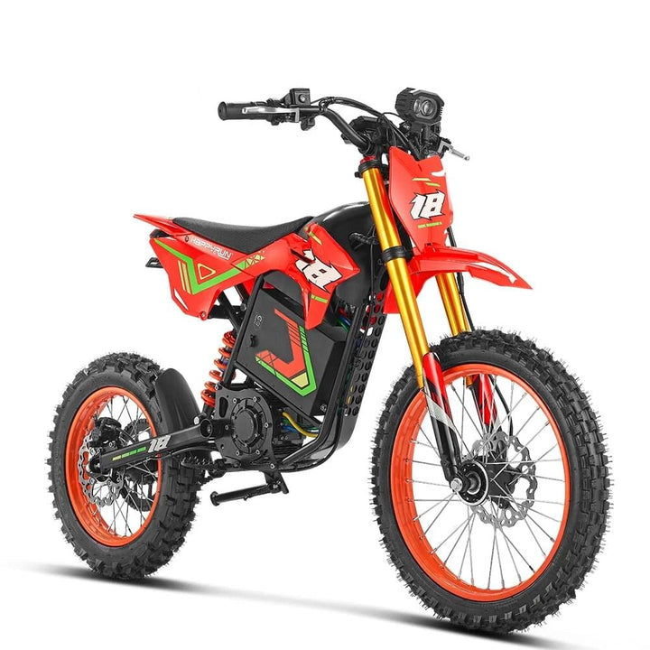 HappyRun F18 2.0 Electric Dirt Bike Combo Dirt Electric Bikes Red X2 4