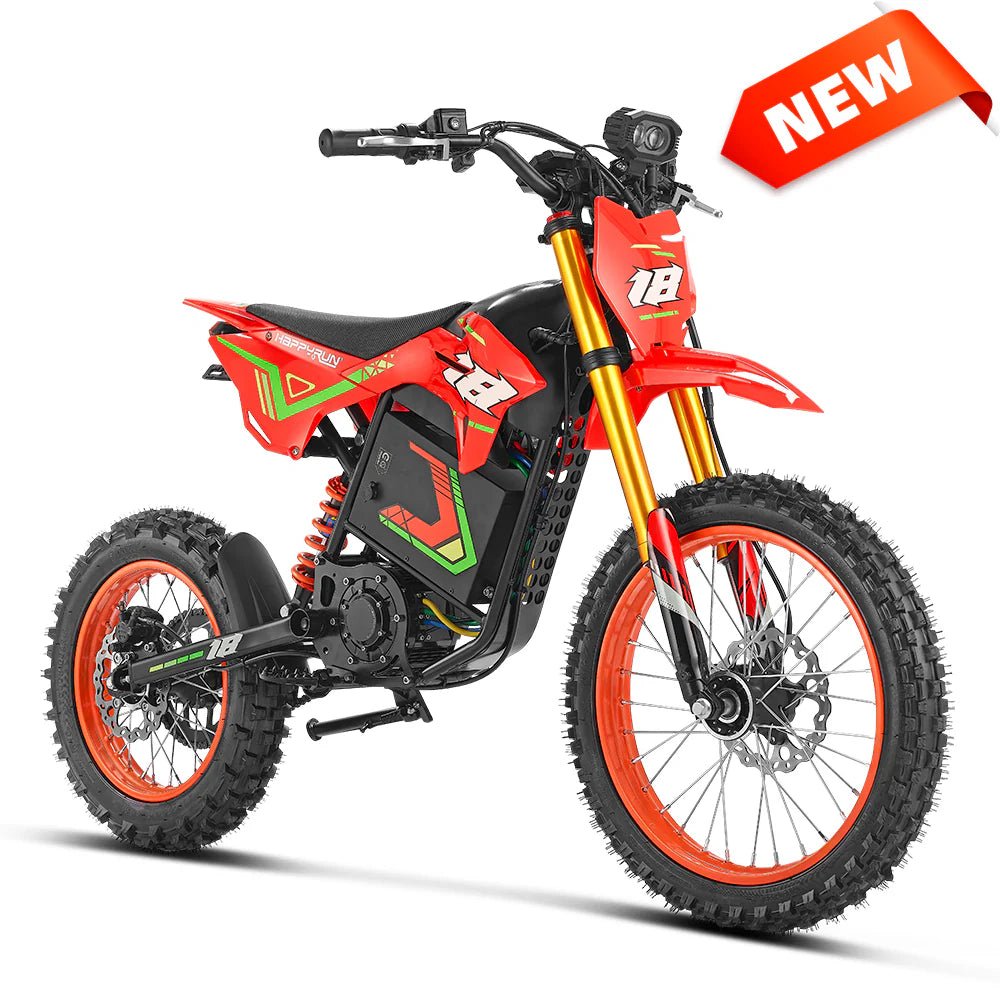 HappyRun F18 2.0 Electric Dirt Bike Dirt Electric Bikes Black 1