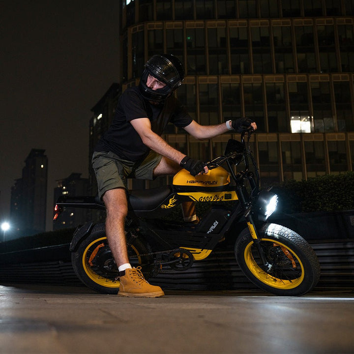 HappyRun G100 Pro 6000W Dual Battery Electric Bike HappyRun Electric Bikes Yeollow 18