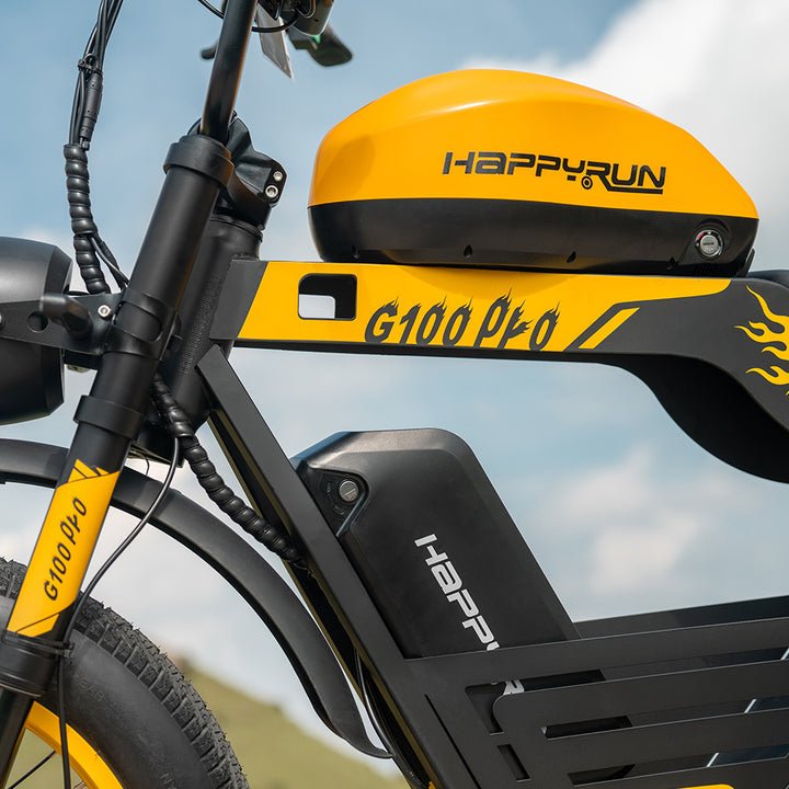 HappyRun G100 Pro 6000W Dual Battery Electric Bike HappyRun Electric Bikes Yeollow 15