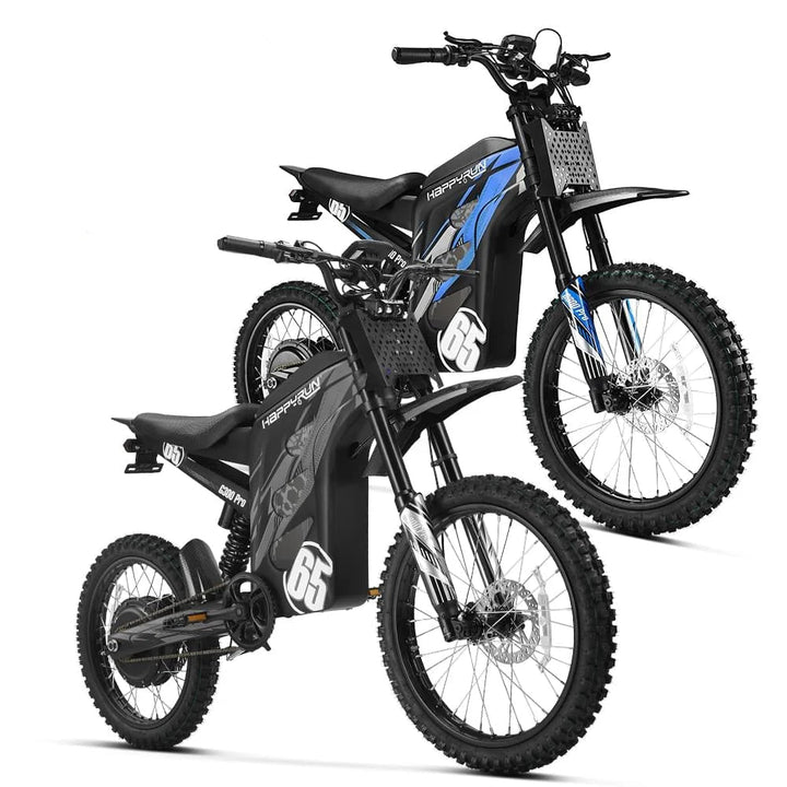 HappyRun G300 Pro 6500W Electric Dirt Bike - Combo Dirt Electric Bikes Blue + Black 2