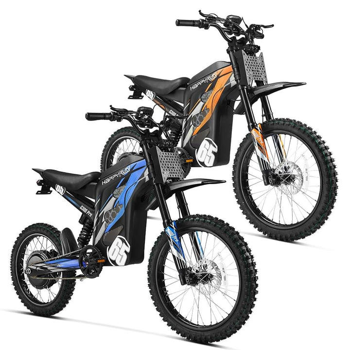 HappyRun G300 Pro 6500W Electric Dirt Bike - Combo Dirt Electric Bikes Blue + Orange 9