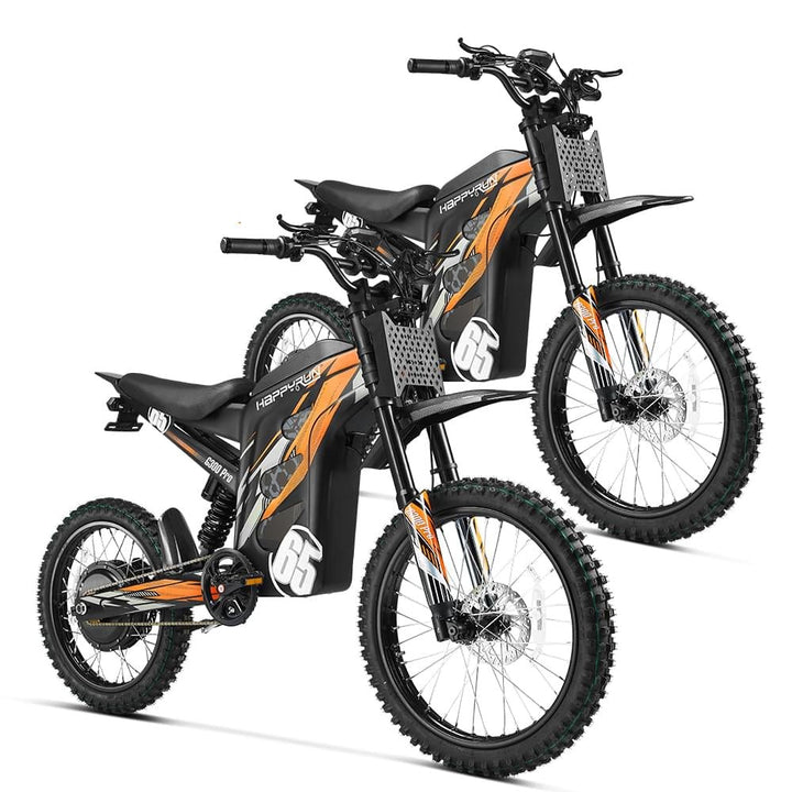 HappyRun G300 Pro 6500W Electric Dirt Bike - Combo Dirt Electric Bikes Orange X2 8