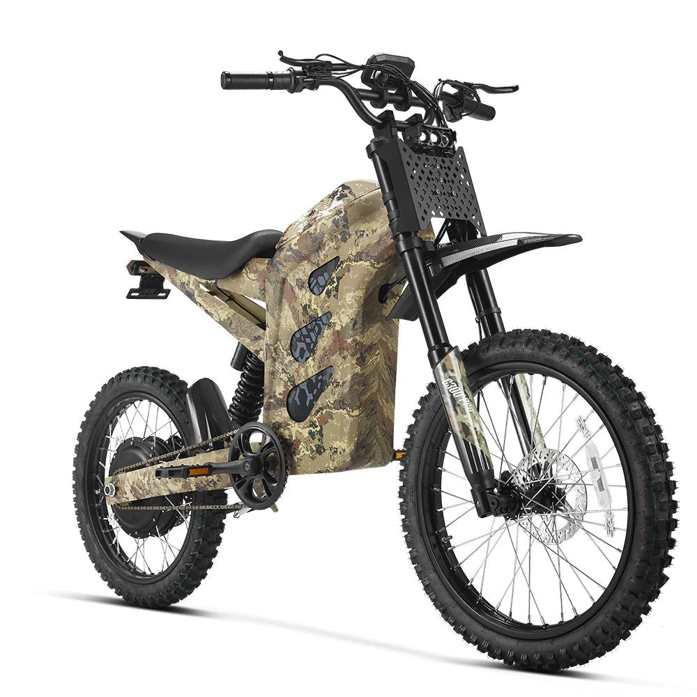 HappyRun G300 Pro 6500W Electric Dirt Bike Dirt Electric Bikes Camo 16