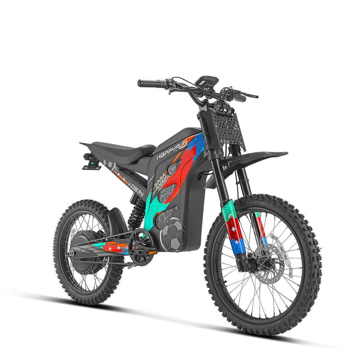 HappyRun G300 Pro 6500W Electric Dirt Bike Dirt Electric Bikes Orange+ Champion Kit 17