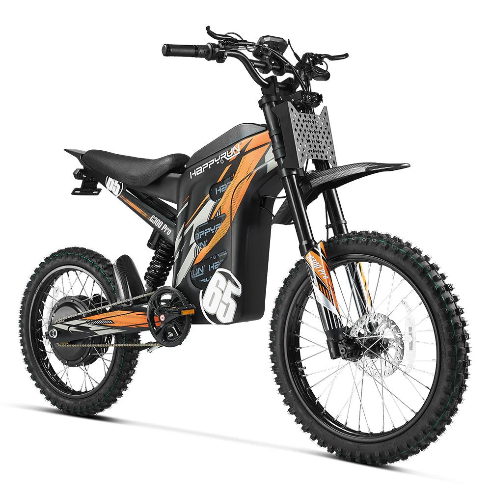 HappyRun G300 Pro Full Suspension, Long Range 6500W High-Performance E-Moto - EBike Haul