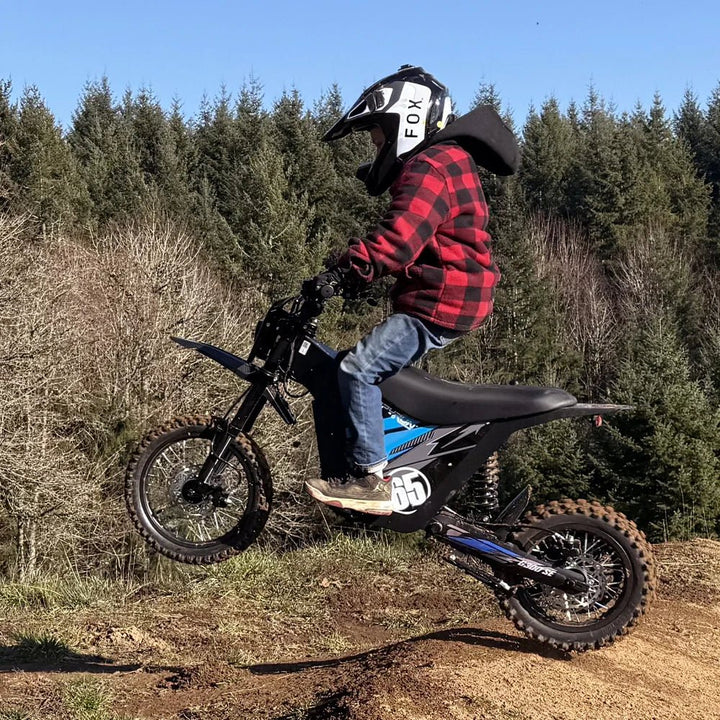 HappyRun G300 SE Electric Mini Dirt Bike with Mid-Drive for Teens & Adults HappyRun Electric Bikes Blue 13