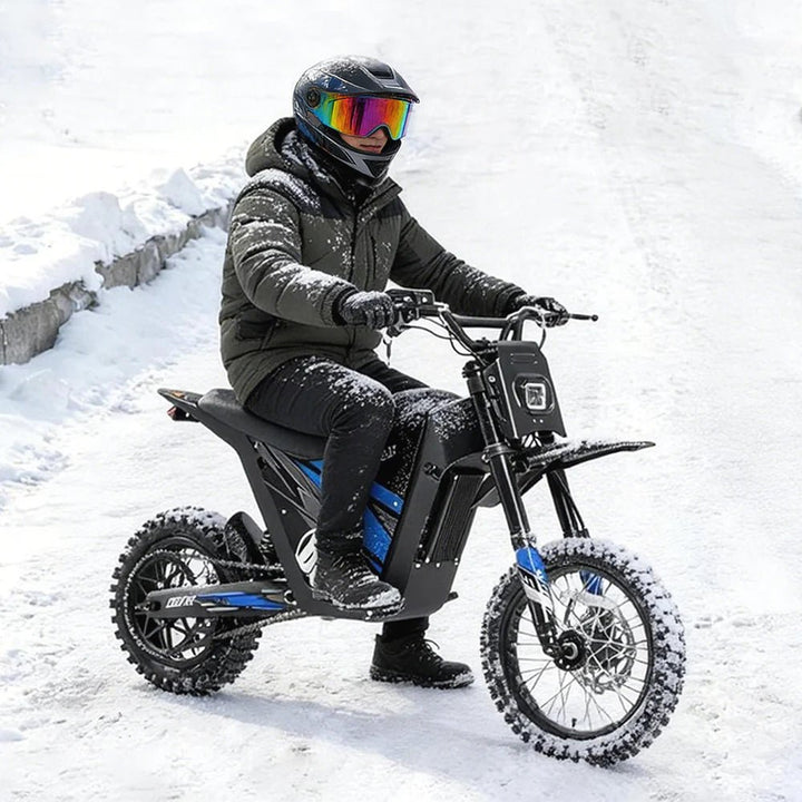 HappyRun G300 SE Electric Mini Dirt Bike with Mid-Drive for Teens & Adults HappyRun Electric Bikes Blue 14