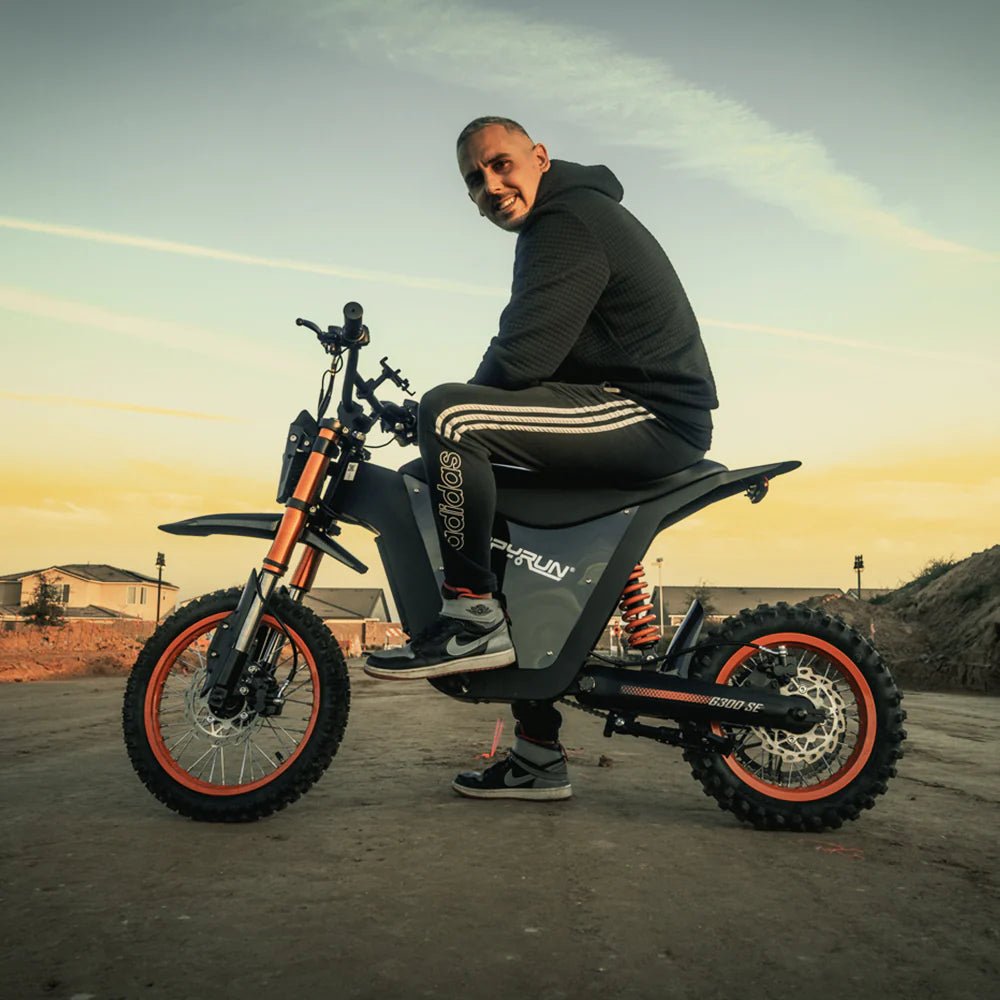 HappyRun G300 SE Electric Mini Dirt Bike with Mid-Drive for Teens & Adults HappyRun Electric Bikes Blue 12