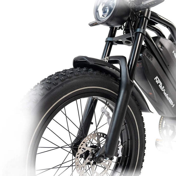 HappyRun G70 Full Suspension, Fat Tire,Two-Seater Fast E-Cargo Bike