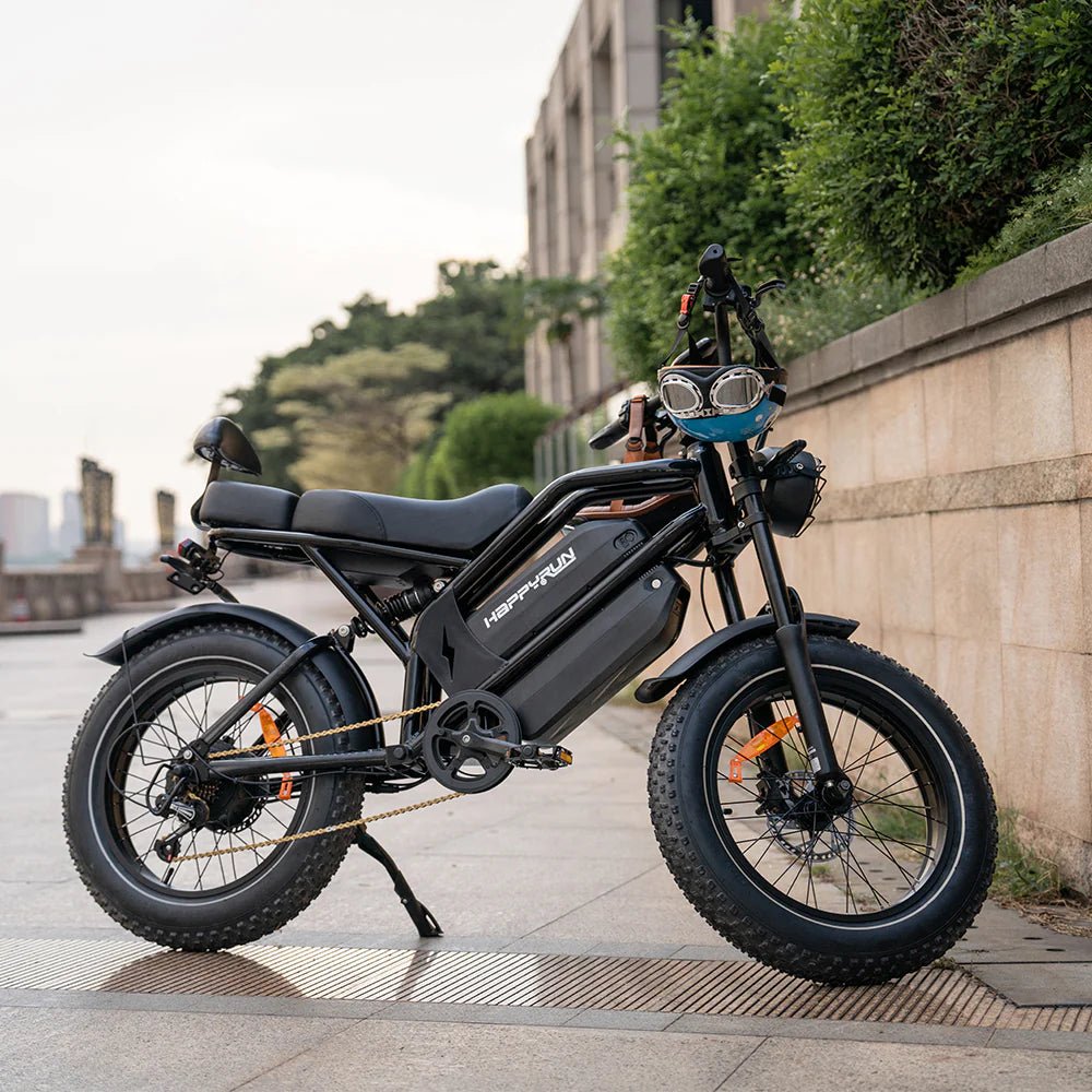 HappyRun G70 Full Suspension, Fat Tire,Two-Seater Fast E-Cargo Bike
