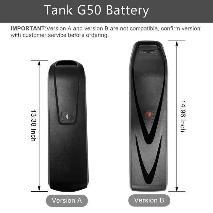 HappyRun Removable E-Bike Battery Long Range Batteries G50 Version A 2