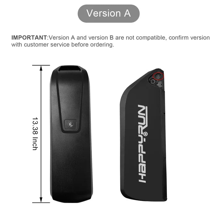 HappyRun Removable E-Bike Battery Long Range Batteries G50 Version A 4