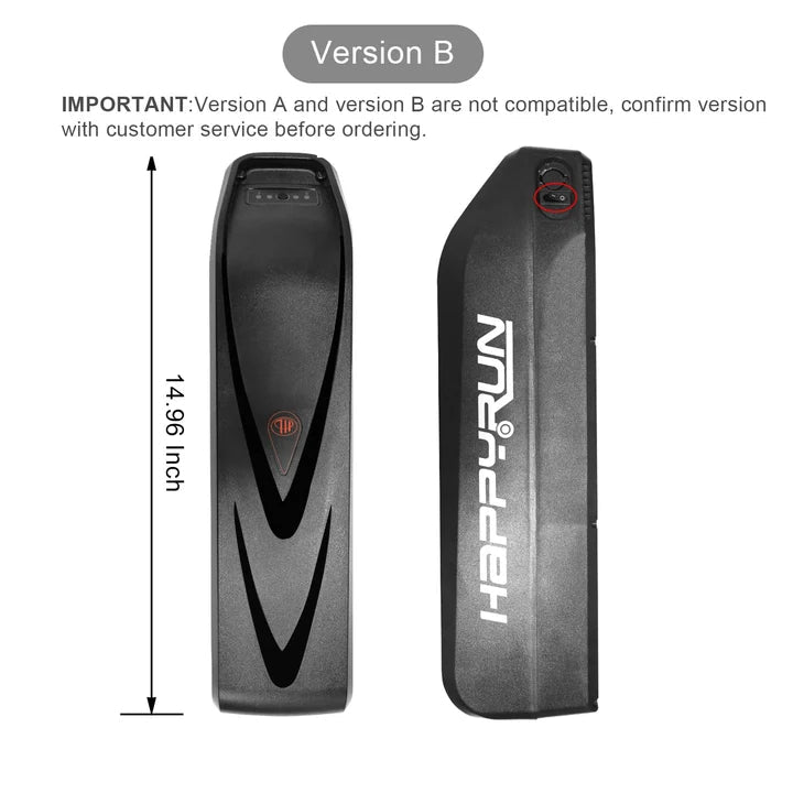 HappyRun Removable E-Bike Battery Long Range Batteries G50 Version A 3