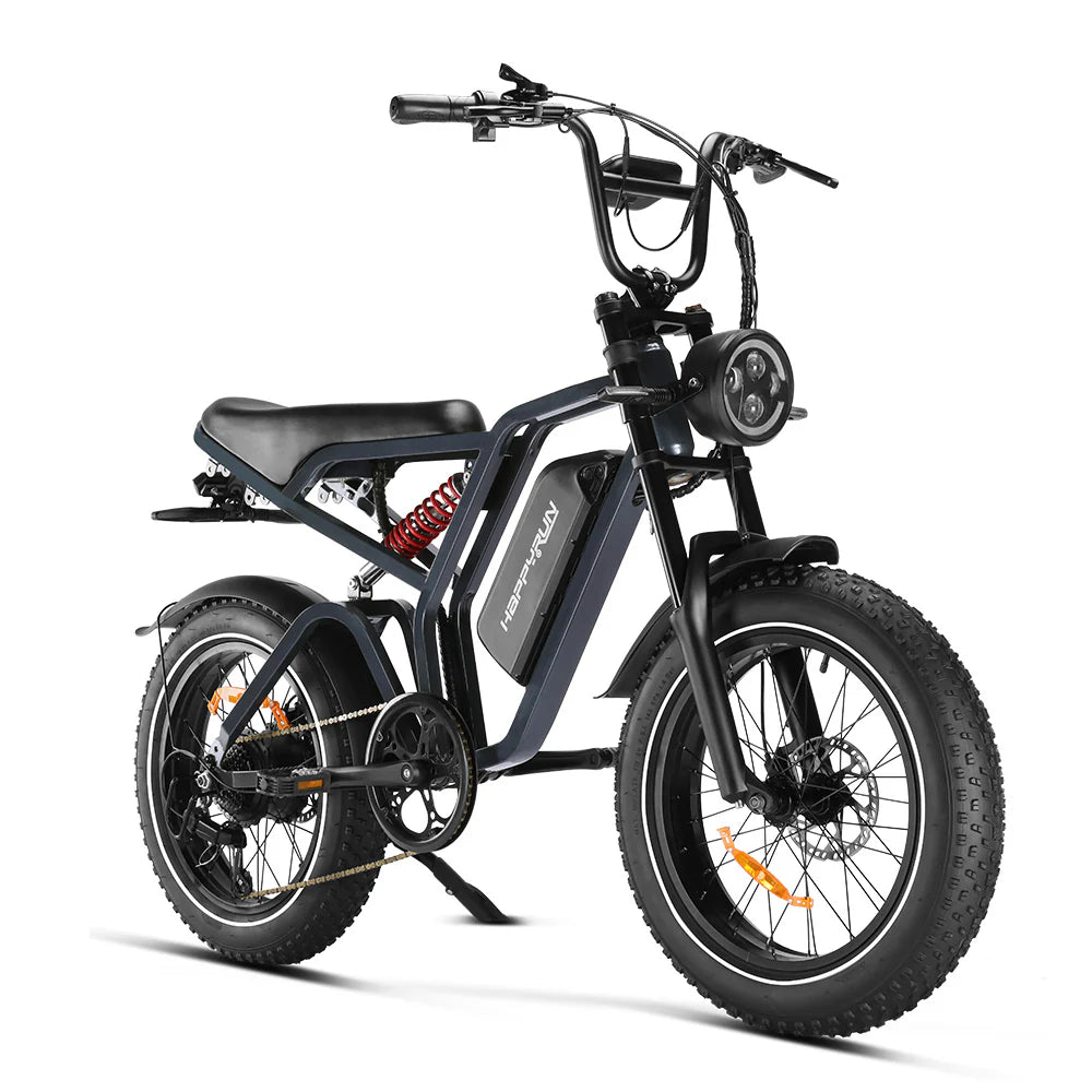 Happyrun Tank G60 Pro UL 2849 Certified Moped Style Offroad Electric Bike Fat Tire Dirt Electric Bikes 1