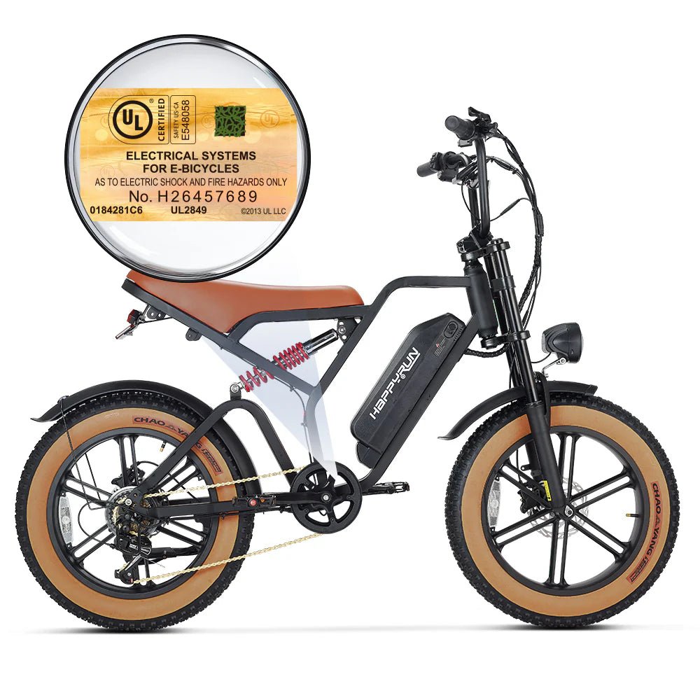 Happyrun Tank G60 UL 2849 Certified Electric Dirt Bike Fat Tire All Terrain Dirt Electric Bikes 5