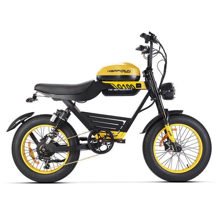 HappyRun G100 Electric Bike with 2000W Dual Battery 80-Mile Range