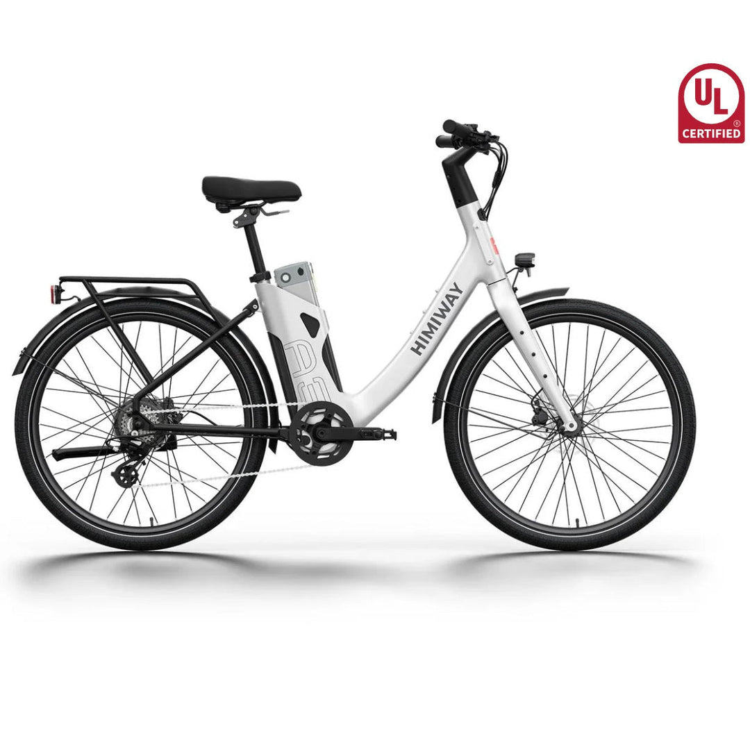Himiway A3 ST Urban Electric Commuter Bike Full Suspension Electric Bikes White 2