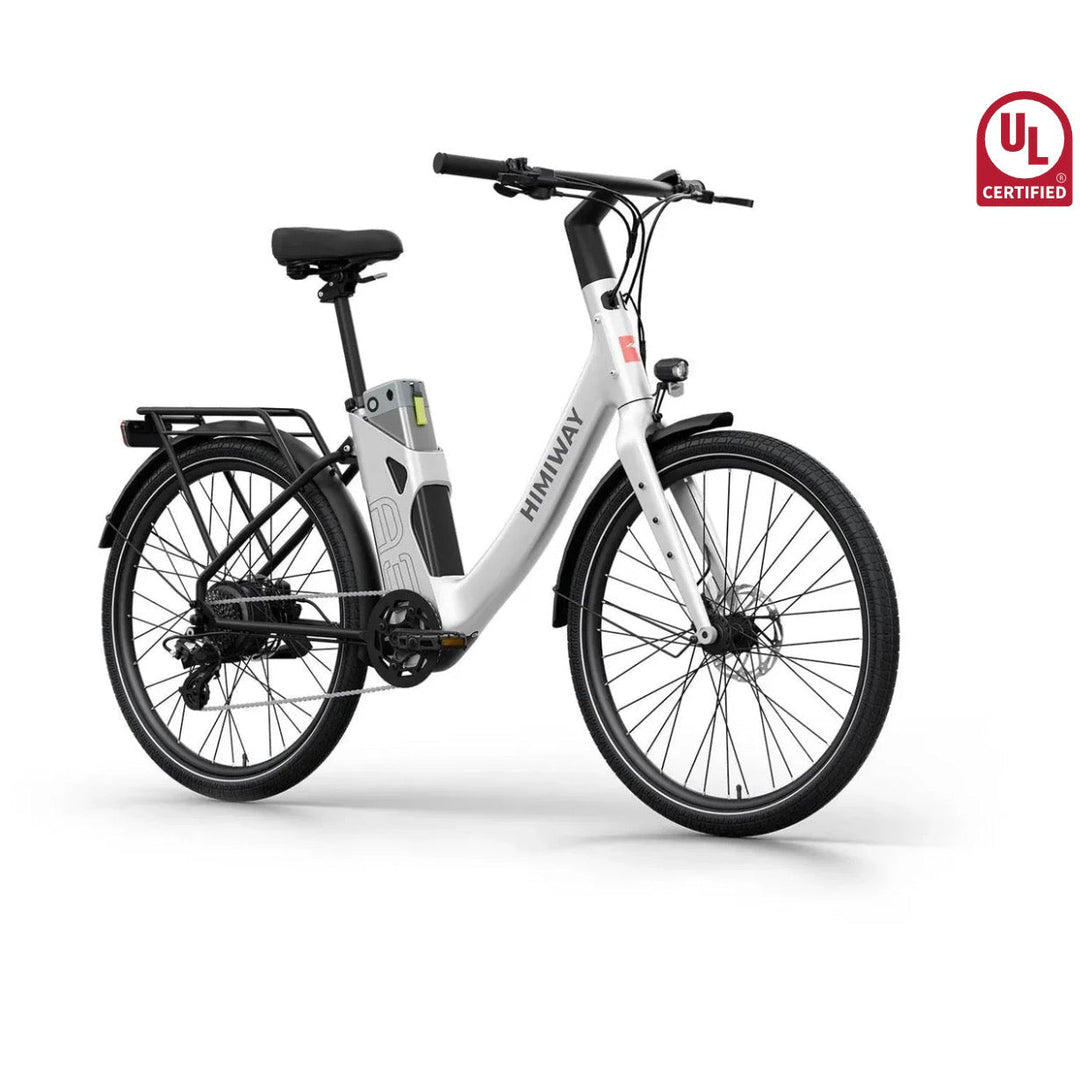 Himiway A3 ST Urban Electric Commuter Bike Full Suspension Electric Bikes White 8
